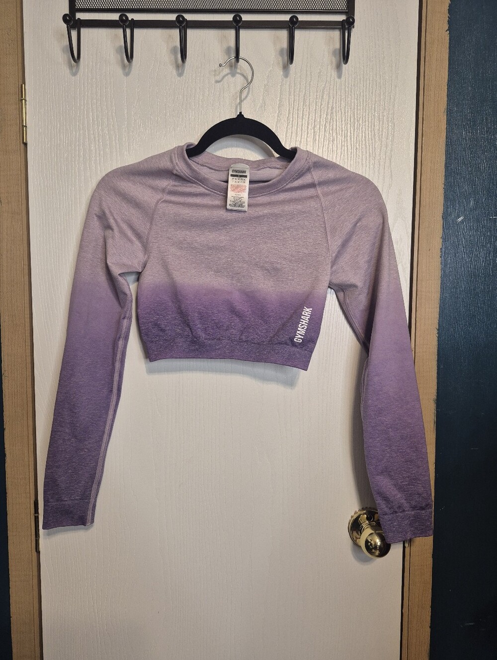 Gymshark Ombre Cropped Long Sleeve Top - Purple